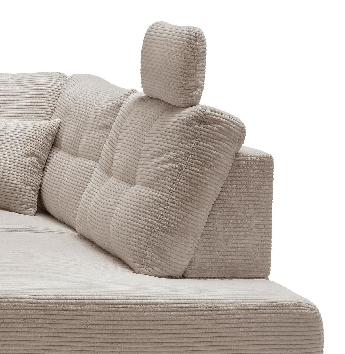 Ecksofa Brizzini, Beige S: 274x206 Cm - Beige/Naturfarben, MODERN, Textil (274/206cm) - Livetastic