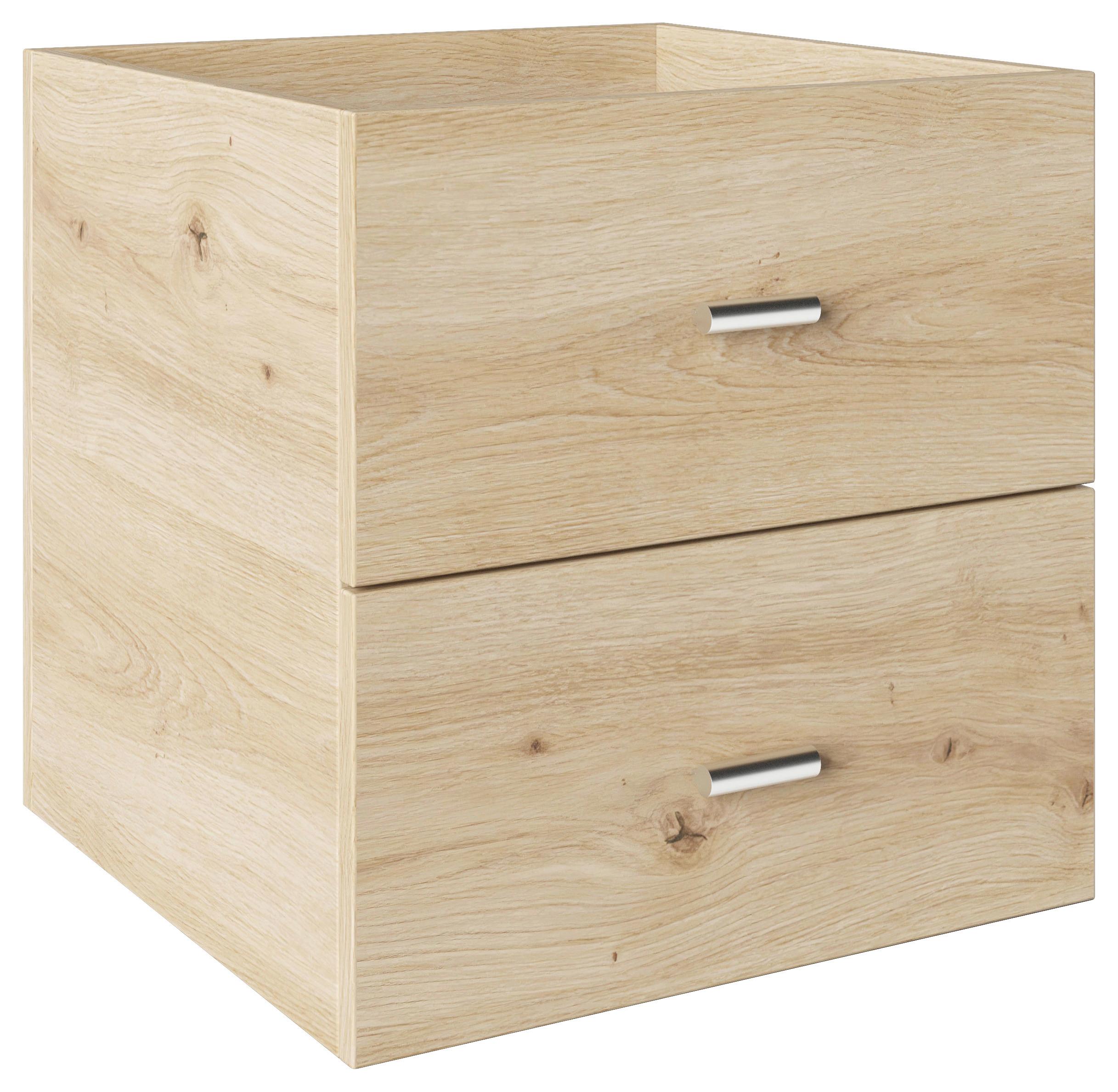 Doppelschublade Fortuna - Eichefarben/Eiche Artisan, Basics, Holzwerkstoff (34/34/33,4cm) - MID.YOU