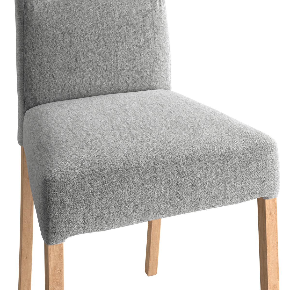 Stuhl Emma Ii - Eichefarben/Hellgrau, KONVENTIONELL, Holz/Textil (43/91/58cm)