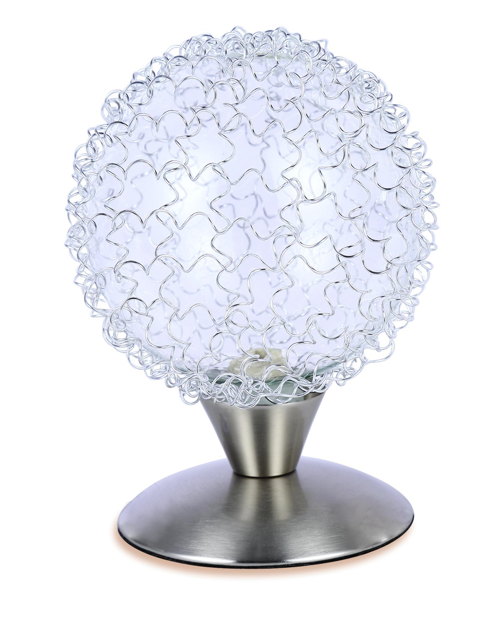 Asztali Lámpa Michelle - Nikkel, konvencionális, Üveg/Fém (10/15cm) - Ombra