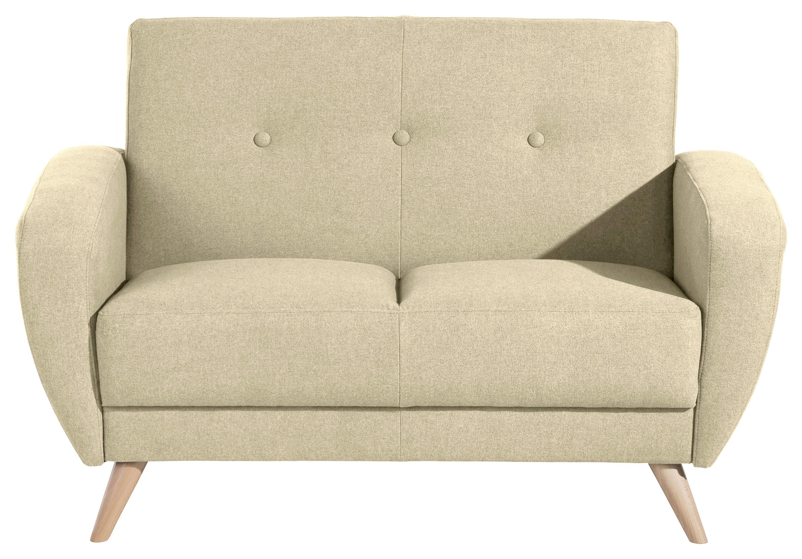 2-Sitzer-Sofa Jerry Beige - Beige/Naturfarben, Design, Textil (136/85/82cm) - Max Winzer