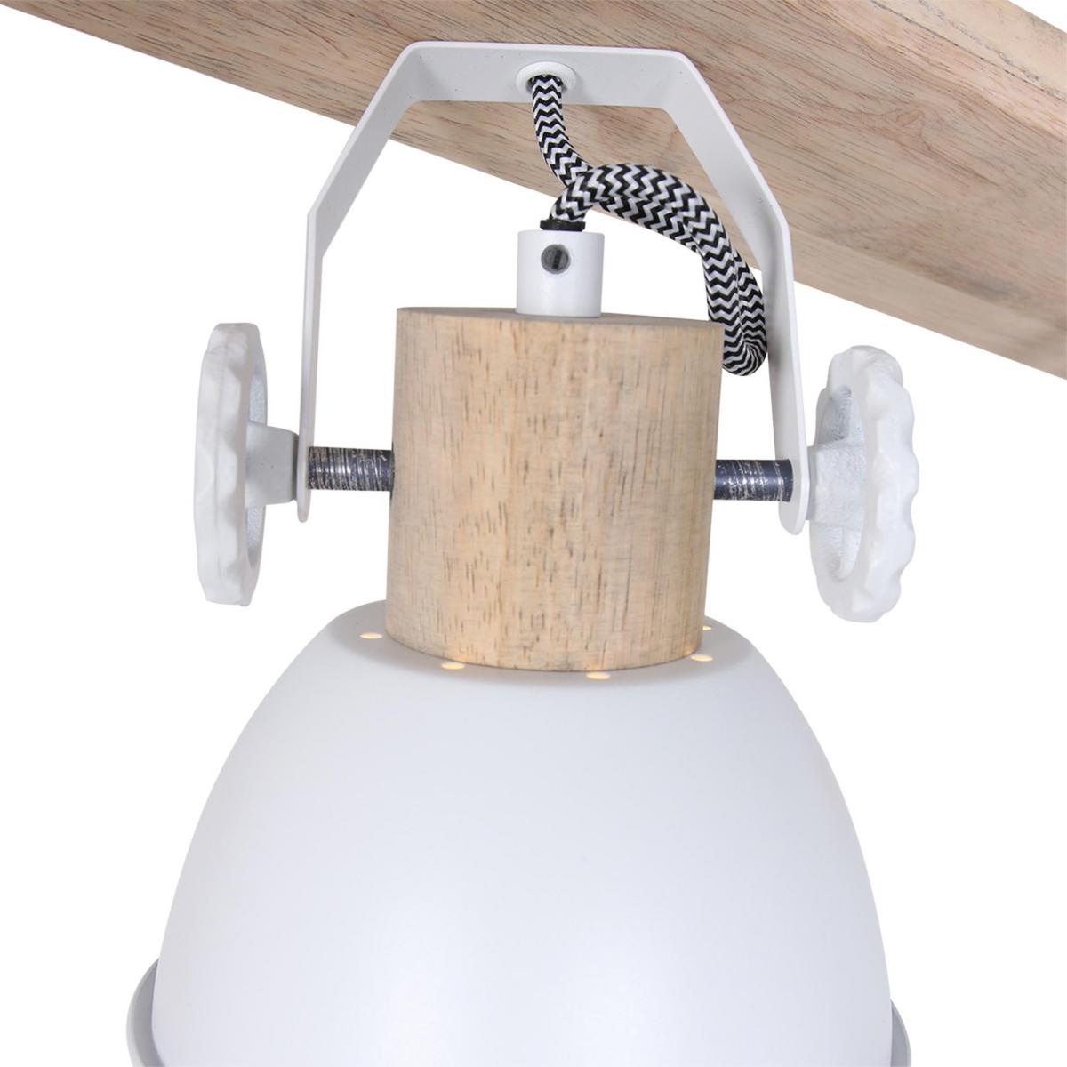 Deckenspots Gearwood - Anthrazit, Trend, Holz/Metall (15/23/90cm)
