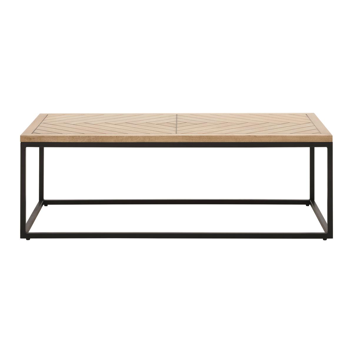 Konferenčný stolík CATALINA - čierna/farba duba, Modern, kov/drevo (120/60/40cm) - Livetastic