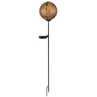 Solarleuchte 36560 - Schwarz/Kupferfarben, Basics, Kunststoff/Metall (15,5/90cm) - Globo