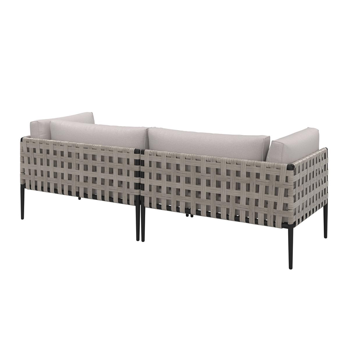 TERASOVÁ SEDACIA SÚPRAVA ENJA - čierna/sivá, Modern, kov/textil (104/60/70cm) - Bessagi Garden