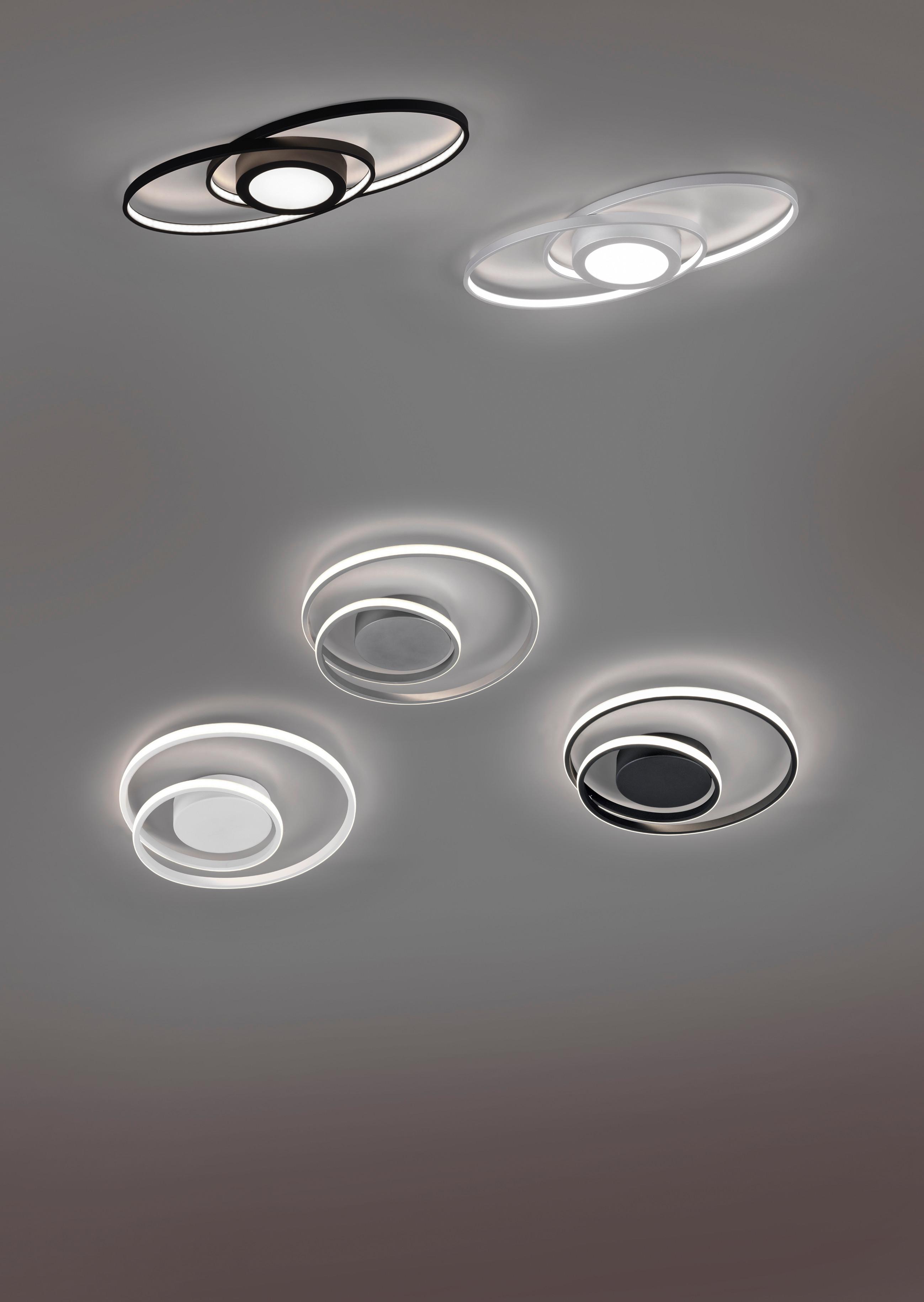 LED-Deckenleuchte Galaxy L: 23 cm, dimmbar - Anthrazit/Schwarz, Design, Metall (23cm)
