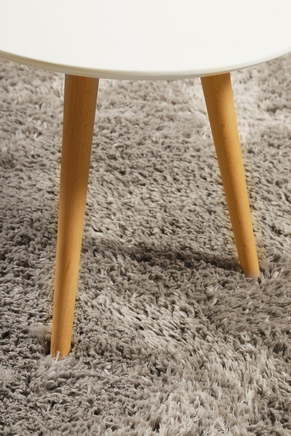 Hochflor Teppich Sandfarben Yogi Rund Ø 80 cm - Sandfarben, KONVENTIONELL, Textil (80cm) - Esprit