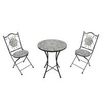 GARTENSET AMELIE BEIGE - Beige/Schwarz, Basics, Keramik/Metall (60/75cm) - Ambia Garden