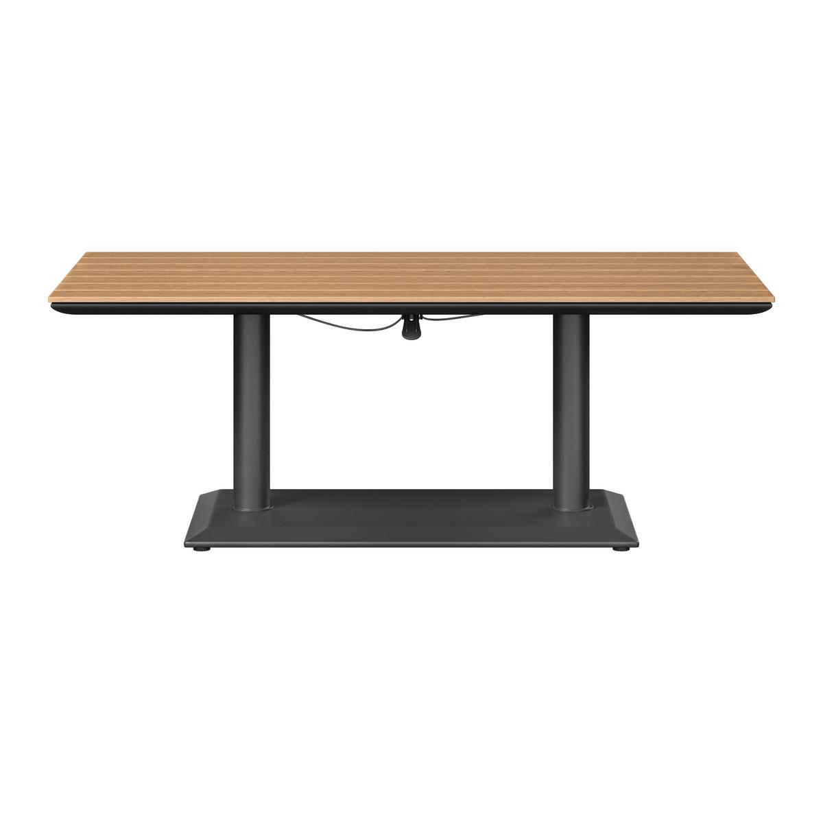 GARTENTISCH TOKIO - Anthrazit/Naturfarben, MODERN, Metall (140/52-72/72cm) - Beldano