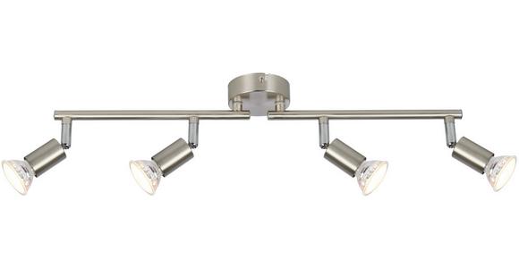 LED-Strahler Marko 4-Flammig verstellbar L: 58 cm - Nickelfarben, KONVENTIONELL, Metall (52cm) - Luca Bessoni