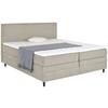 Boxspringbett Mit Topper & Bettkasten 180x200 Kleopatra - Taupe, KONVENTIONELL, Holz/Holzwerkstoff (180/200cm) - Ondega