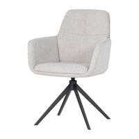 ARMLEHNSTUHL Grant Naturfarben B: 61cm - Schwarz/Naturfarben, MODERN, Textil/Metall (61/88/63cm) - Livetastic