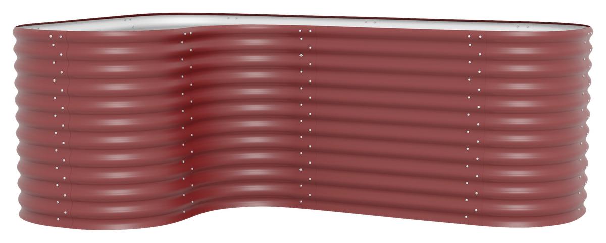 Hochbeet-erweiterung Vita 858 Mit Kurve 80x86x80 Cm Rot - Rot, Basics, Metall (80/85,8/80cm)