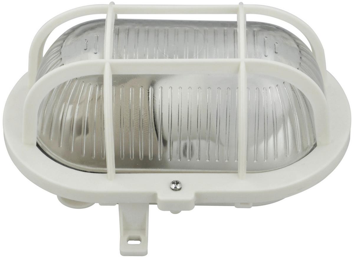 Led-wandleuchte 1-flammig, Für In- Und Outdoor - Weiß, Basics, Glas/Kunststoff (18,5/12,5/11cm)