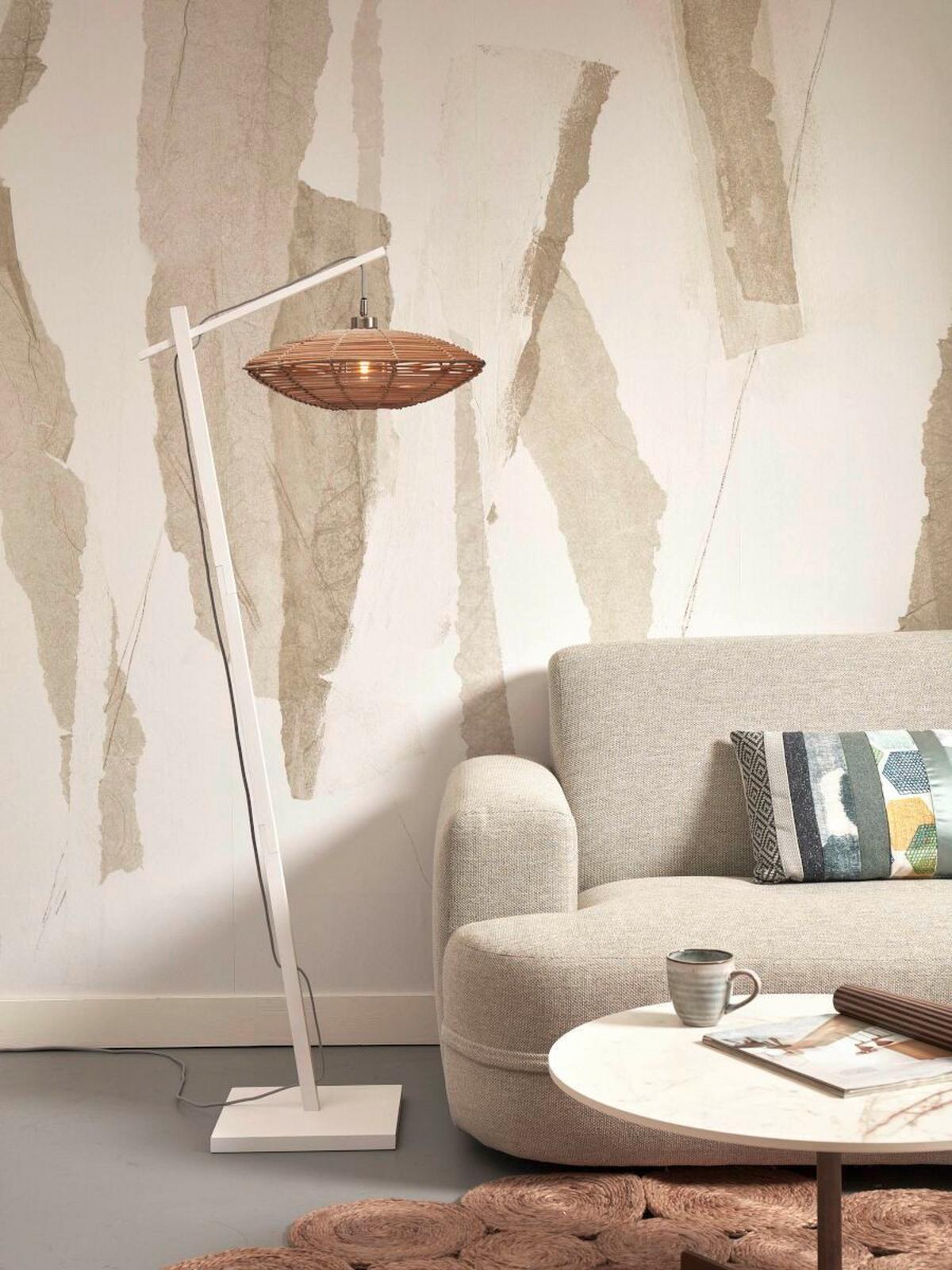 Stehleuchte Tanami/Fs/Ad/W/4010/N - Naturfarben/Weiß, Trend (40/63/150cm) - Good & Mojo