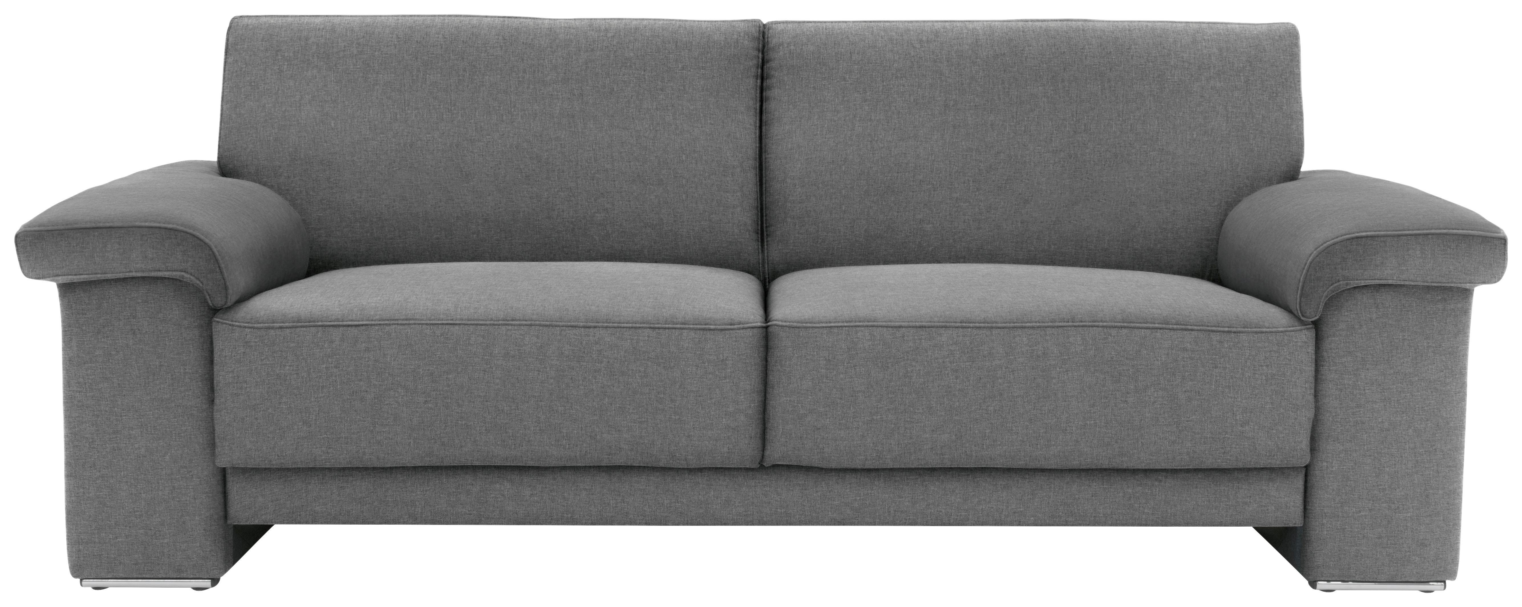 3-Sitzer-Sofa Arizona Armlehnen Silberfarben - Chromfarben/Silberfarben, KONVENTIONELL, Textil (214/84/91cm)