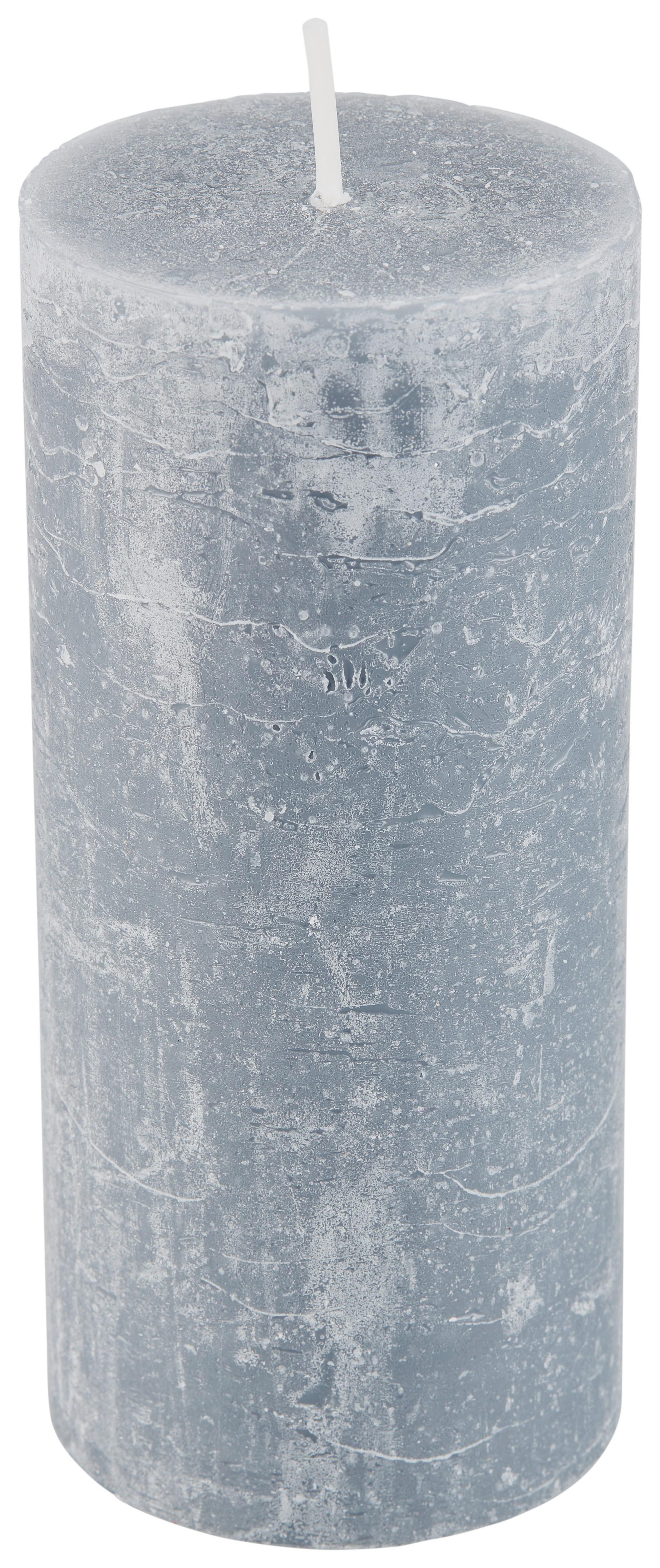 Stumpenkerze Saphira Dunkelgrau D/H: 6,8/15 cm - Dunkelgrau, Basics (6,8/15cm) - Ondega