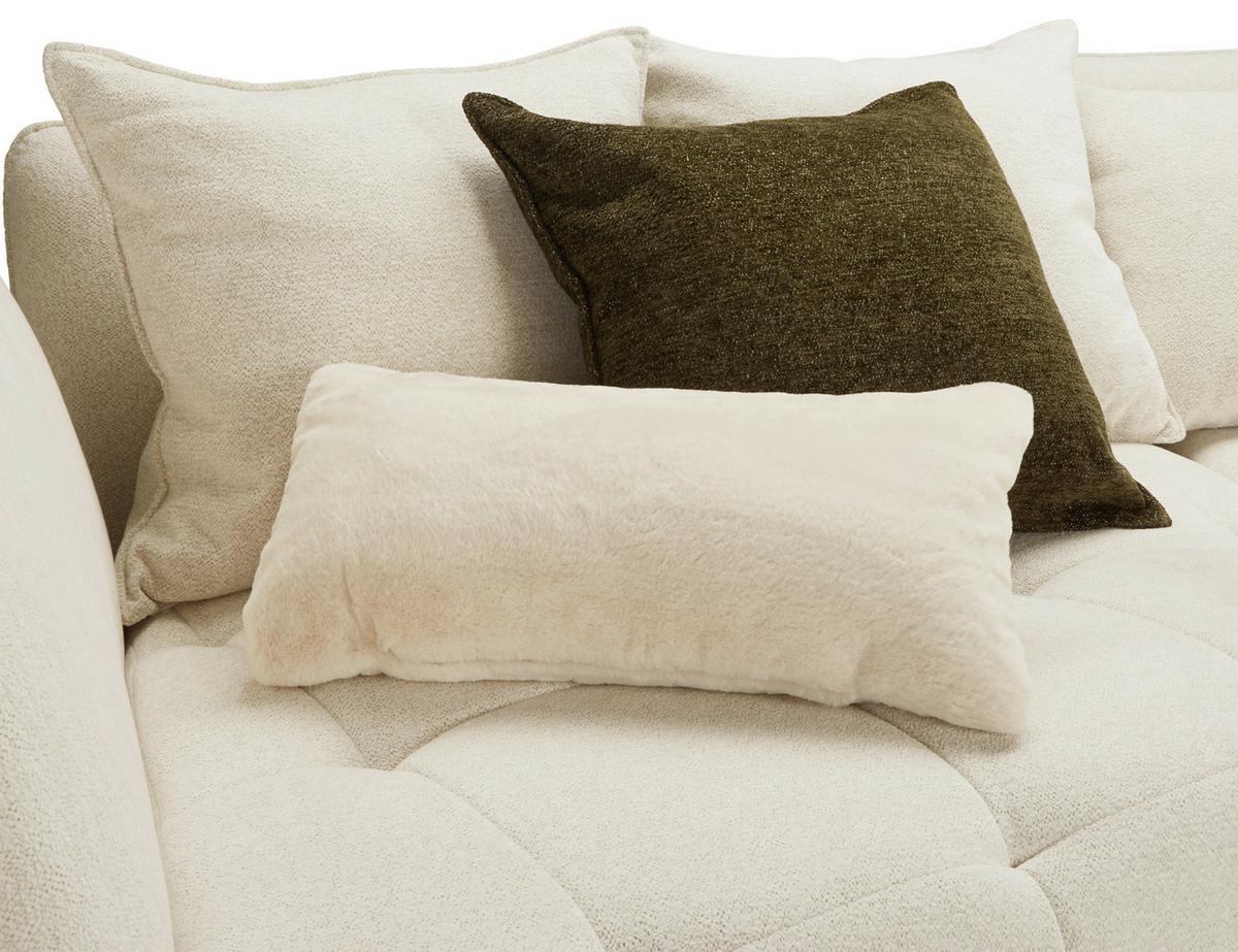 Veľká pohovka SOFI, krémová - čierna/krémová, Modern, textil (294/93/152cm) - Premium Living