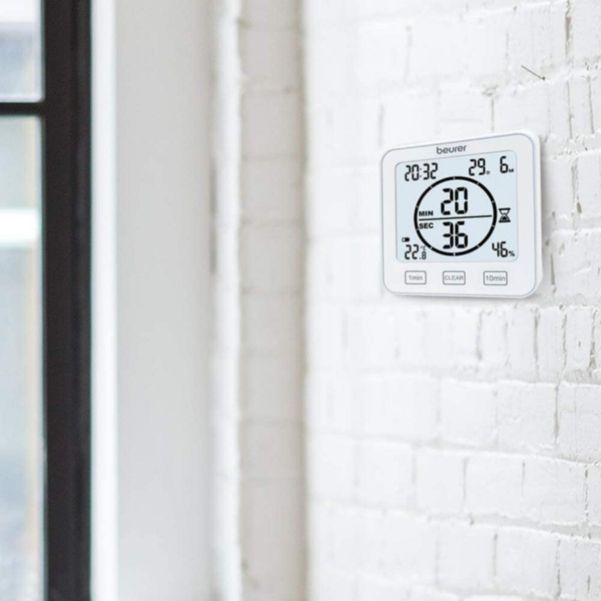 Funkwetterstation Hm 22 Weiß Digital - Weiß, Basics, Kunststoff (10,6/10,9/2,9cm) - Beurer