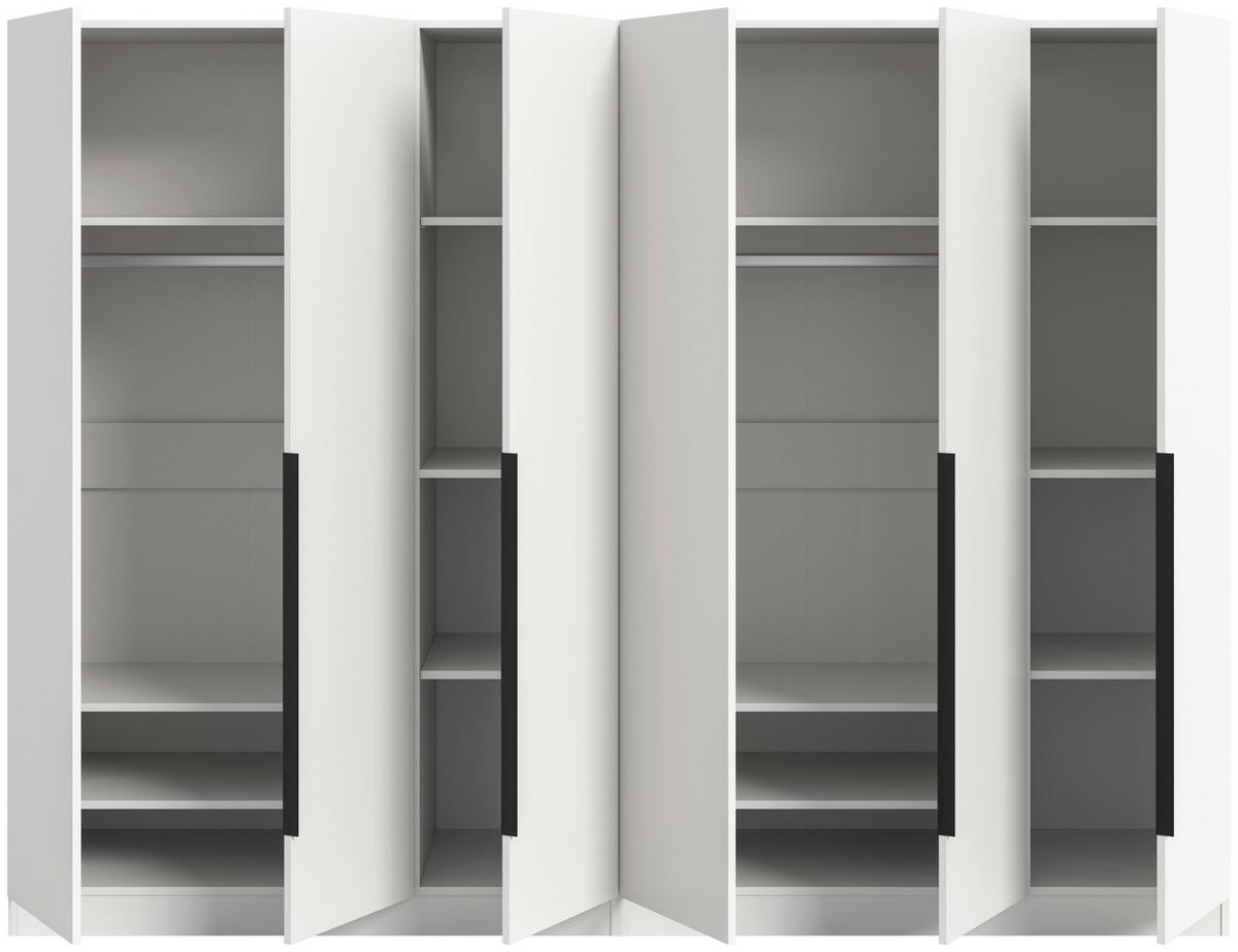 Drehtürenschrank Kopenhagen, Weiß B: 240 Cm - Weiß, MODERN, Holzwerkstoff (240/181/52cm) - MID.YOU