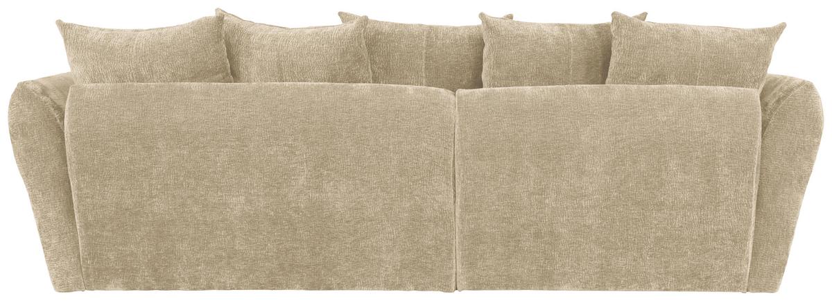 Univerzálna sedačka CAMMELLIO, béžová ženilka, 7 vankúšov - čierna/béžová, Modern, textil (296/75-95/189cm) - Mömax