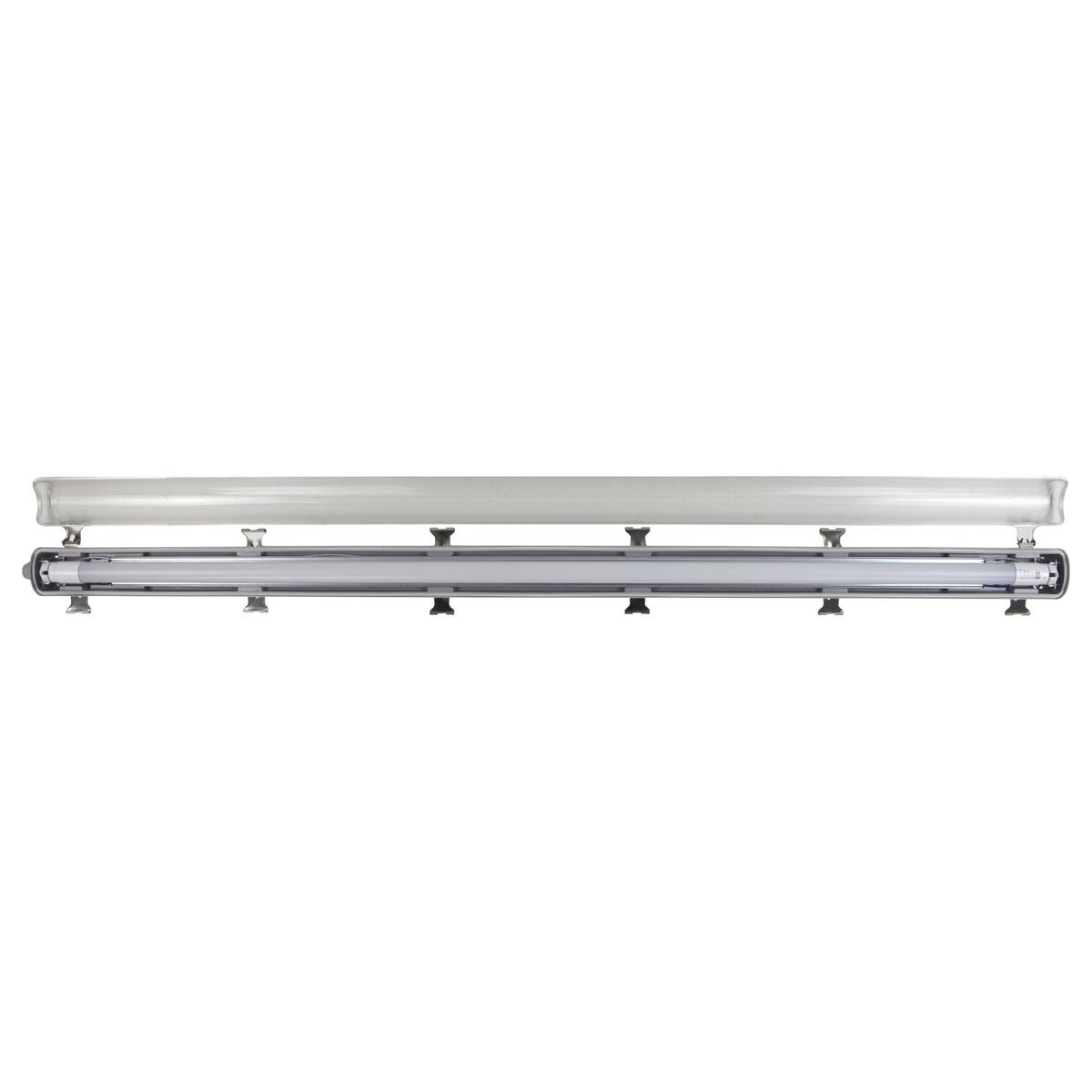 Led-deckenleuchte L: 126,8 Cm, Für In- Und Outdoor - Grau, Basics, Kunststoff (126,8/6,2/5,2cm)