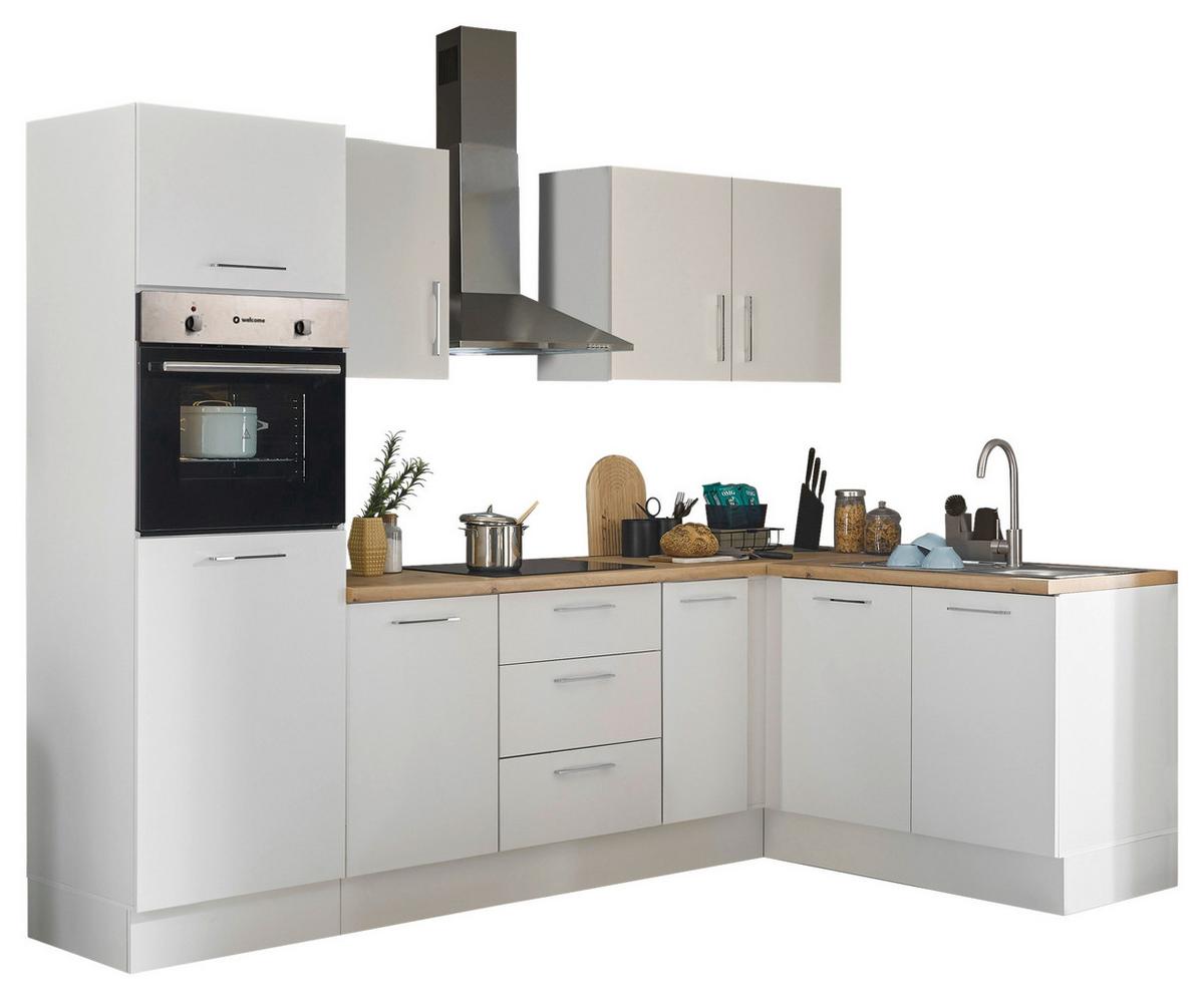 Eckküche Turin Weiß/Eiche Dekor 270x165 cm - Weiß/Eiche Artisan, Basics, Holzwerkstoff (270/165cm) - MID.YOU