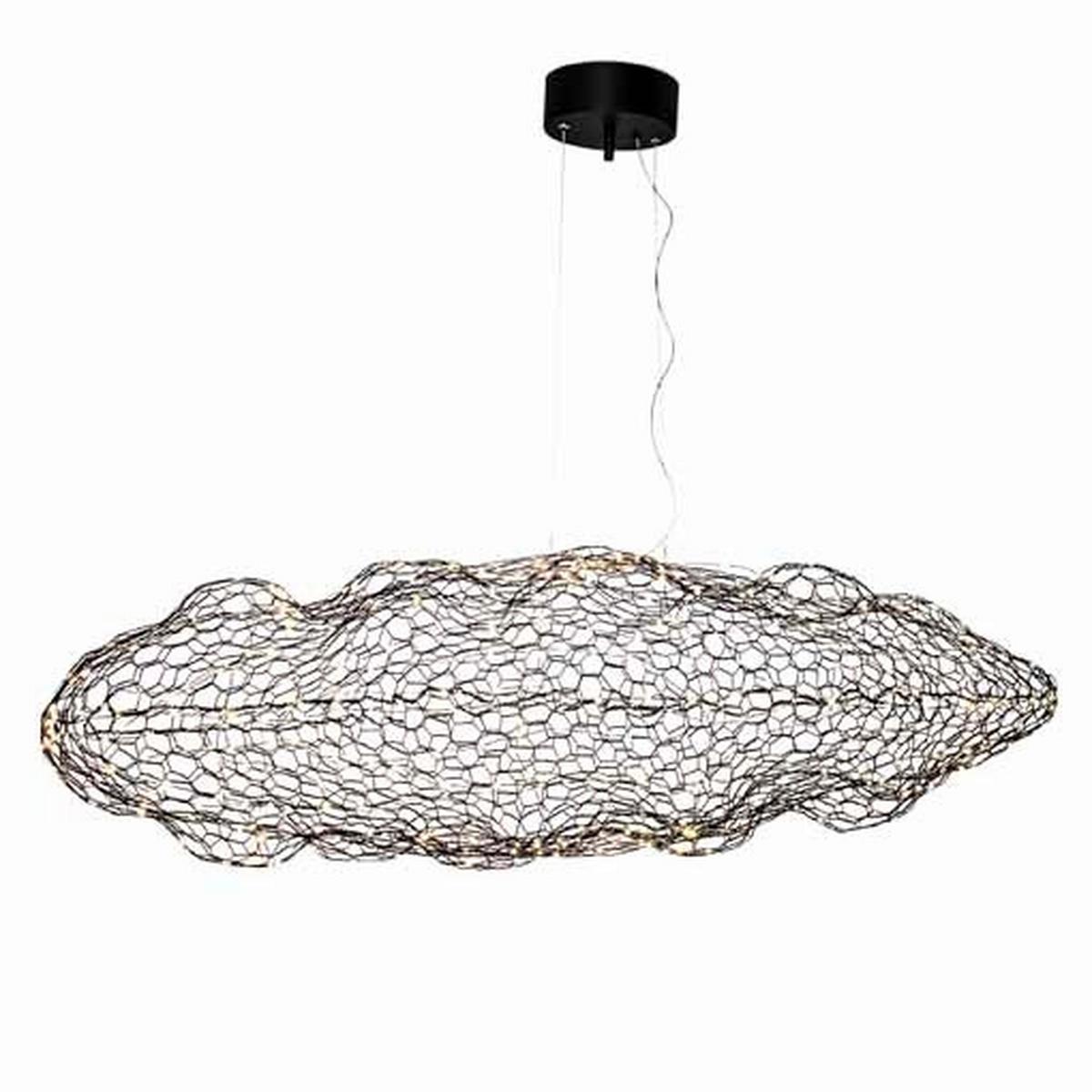 LED-Hängeleuchte Hayden H: 115 cm 1-Flammig - Schwarz, Design, Metall (115/37/50cm) - By Rydéns