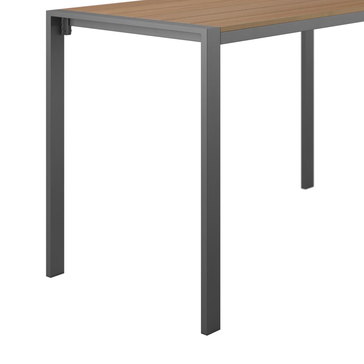 Balkonset Lissabon - Anthrazit/Schwarz, MODERN, Kunststoff/Textil - Beldano