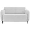 2-sitzer-sofa Marone Weiß Teddystoff - Schwarz/Weiß, MODERN, Textil (140/76/90cm) - Livetastic