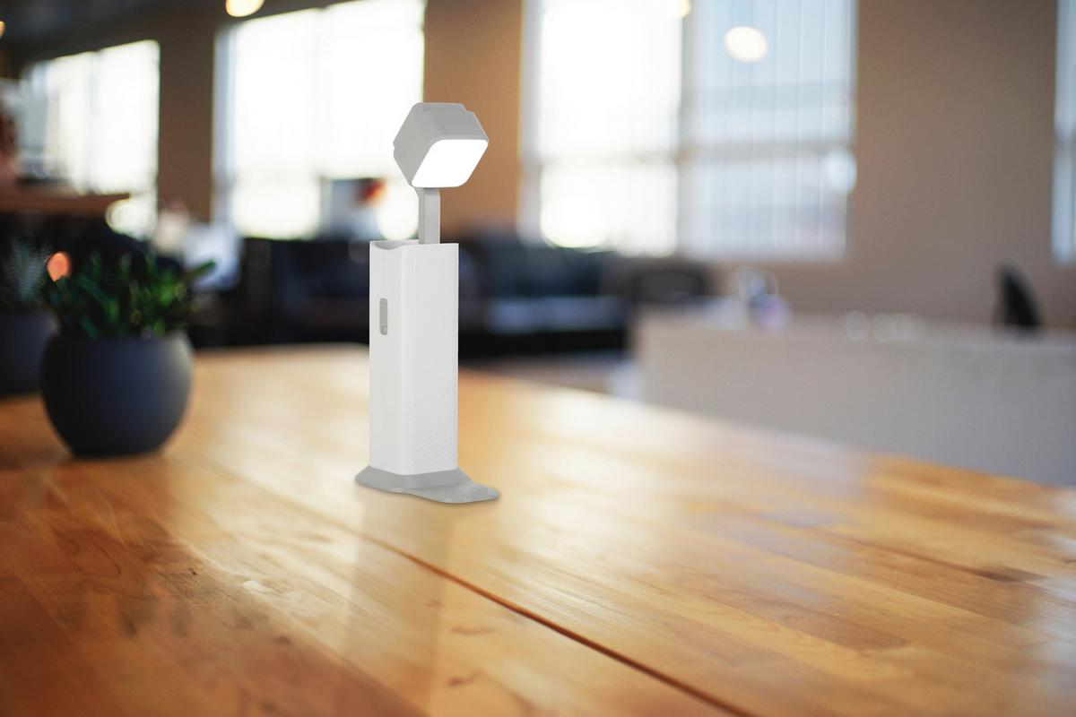 Led-tischleuchte Nina - Weiß/Grau, MODERN, Kunststoff (5,5/4,1cm) - Luca Bessoni