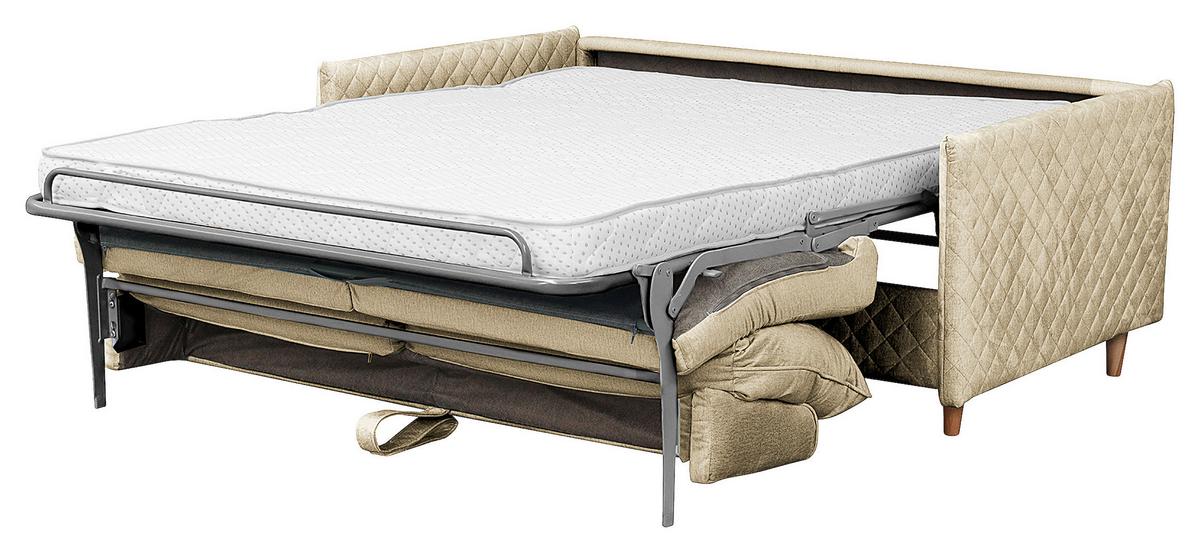 Schlafsofa Sana Beige B: 175 cm - Beige/Naturfarben, Design, Textil (175/95/103cm) - Livetastic