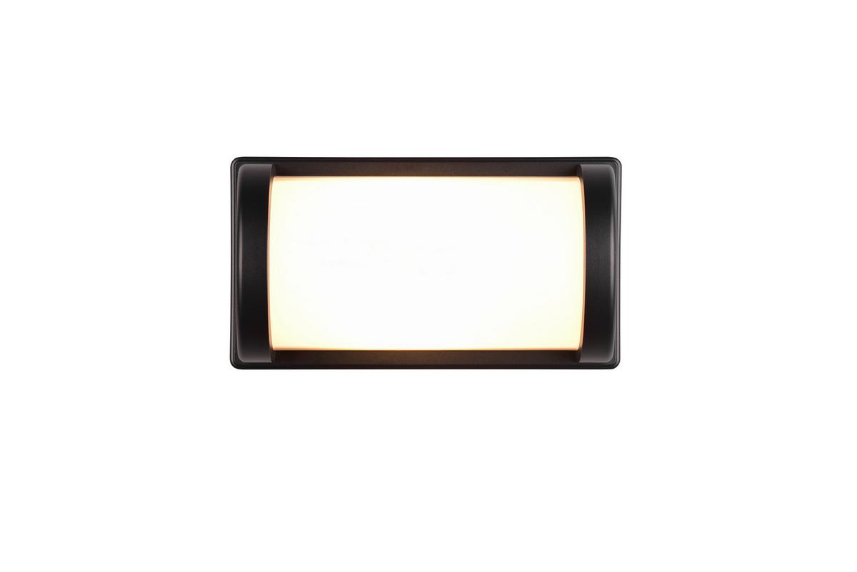 AUßENWANDLEUCHTE 10W, Schwarz, Weiß - Schwarz/Weiß, Design, Kunststoff/Metall (26,5/14,5/10cm)