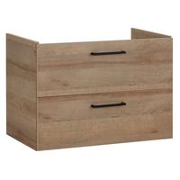 Waschbeckenunterschrank Bavelli B: 72 cm Eiche Dekor - Eichefarben, KONVENTIONELL, Holzwerkstoff (72/52/44cm)