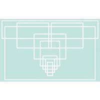 Vliestapete Mills Board Center Ice White - Türkis/Weiß, Basics (400/250cm) - Komar