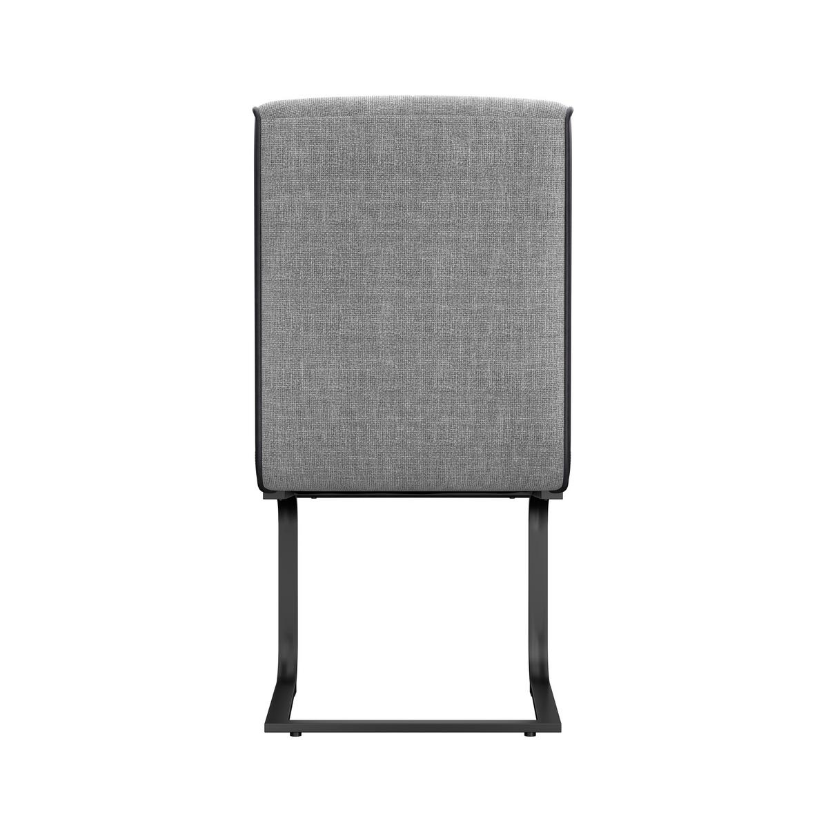 Schwingstuhl Pag - Hellgrau/Schwarz, KONVENTIONELL, Textil/Metall (49/91/60cm) - MID.YOU