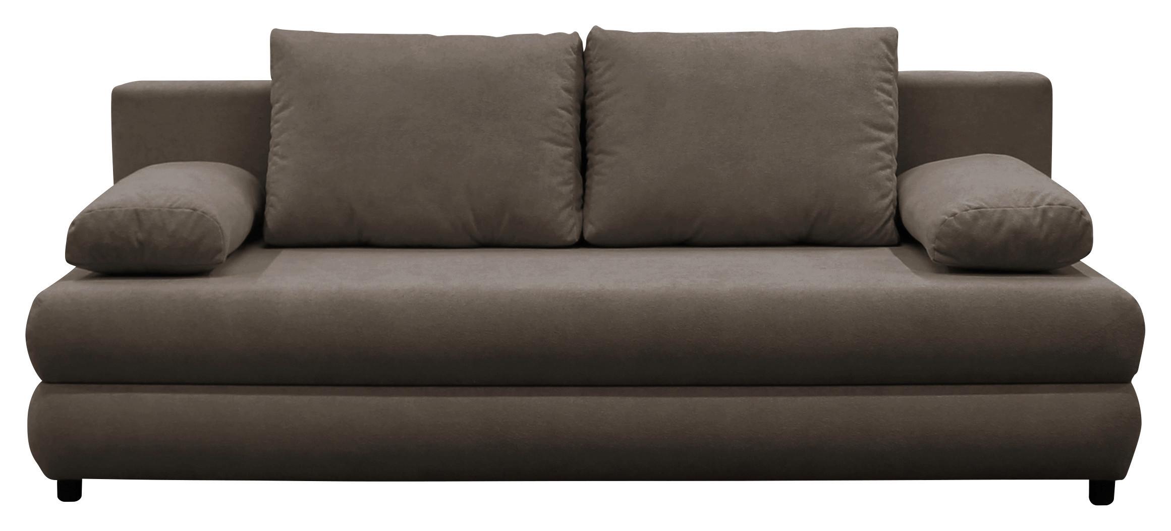 Schlafsofa Mela Grau B: 206cm - Schwarz/Grau, Design, Textil (206/87/88cm) - P & B