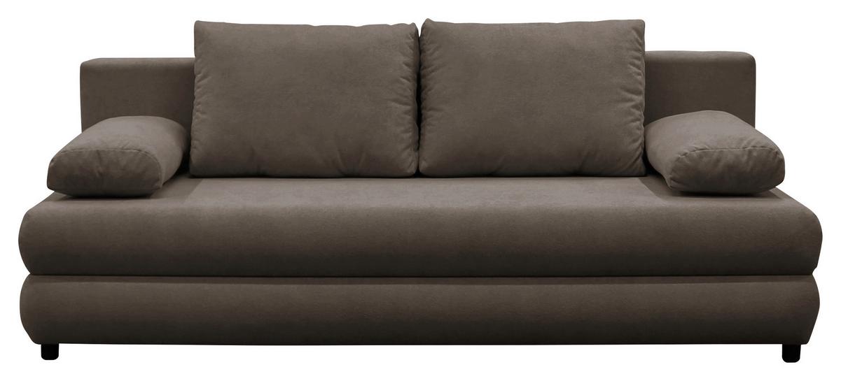 Schlafsofa Mela Grau B: 206cm - Schwarz/Grau, Design, Textil (206/87/88cm) - P & B