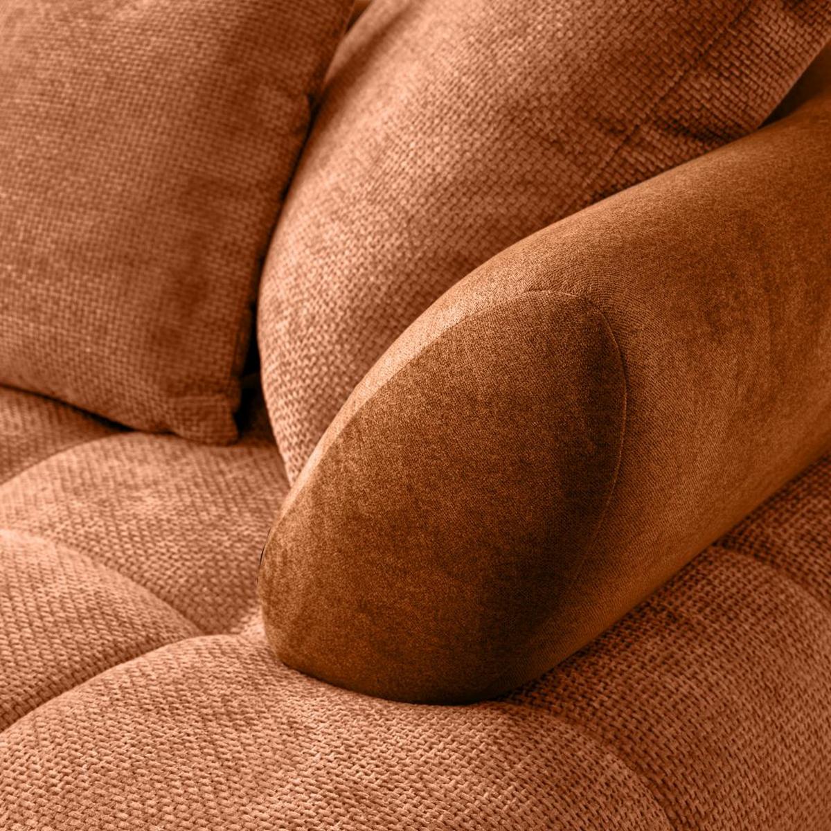LARGO, levá, měděná, potřeba šířky dveří 90 cm - měděné barvy/černá, Moderní, kov/textil (184/262cm)