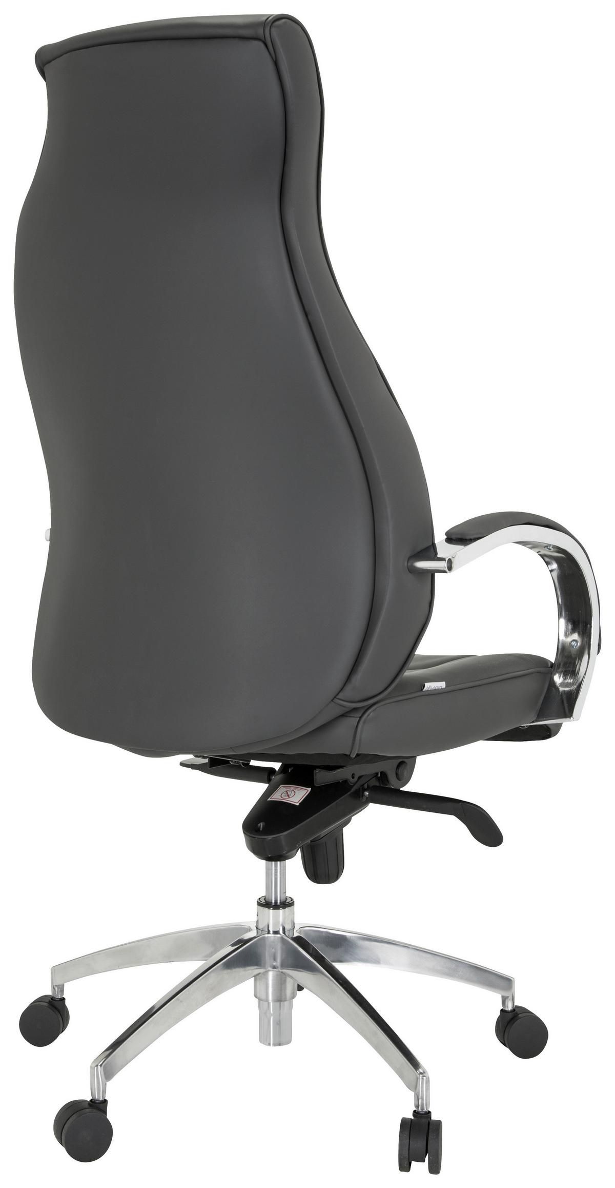 Chefsessel Elegance I Grau - Silberfarben/Grau, MODERN, Kunststoff/Textil (72/125/66cm) - MID.YOU