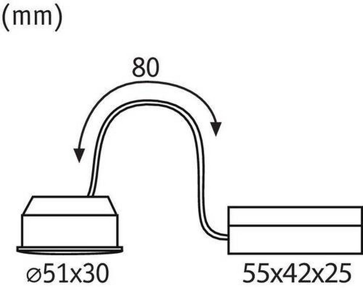 LED-Deckenleuchte Ø 5 cm 1-Flammig, Rund, Satin - Basics, Kunststoff (5cm) - Paulmann