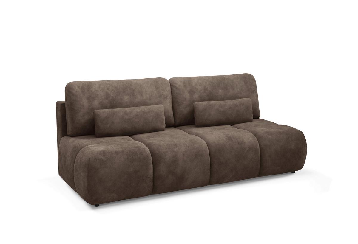 Schlafsofa Maron Braun B: 219cm - Schwarz/Braun, Design, Textil (219/94/110cm) - Livetastic