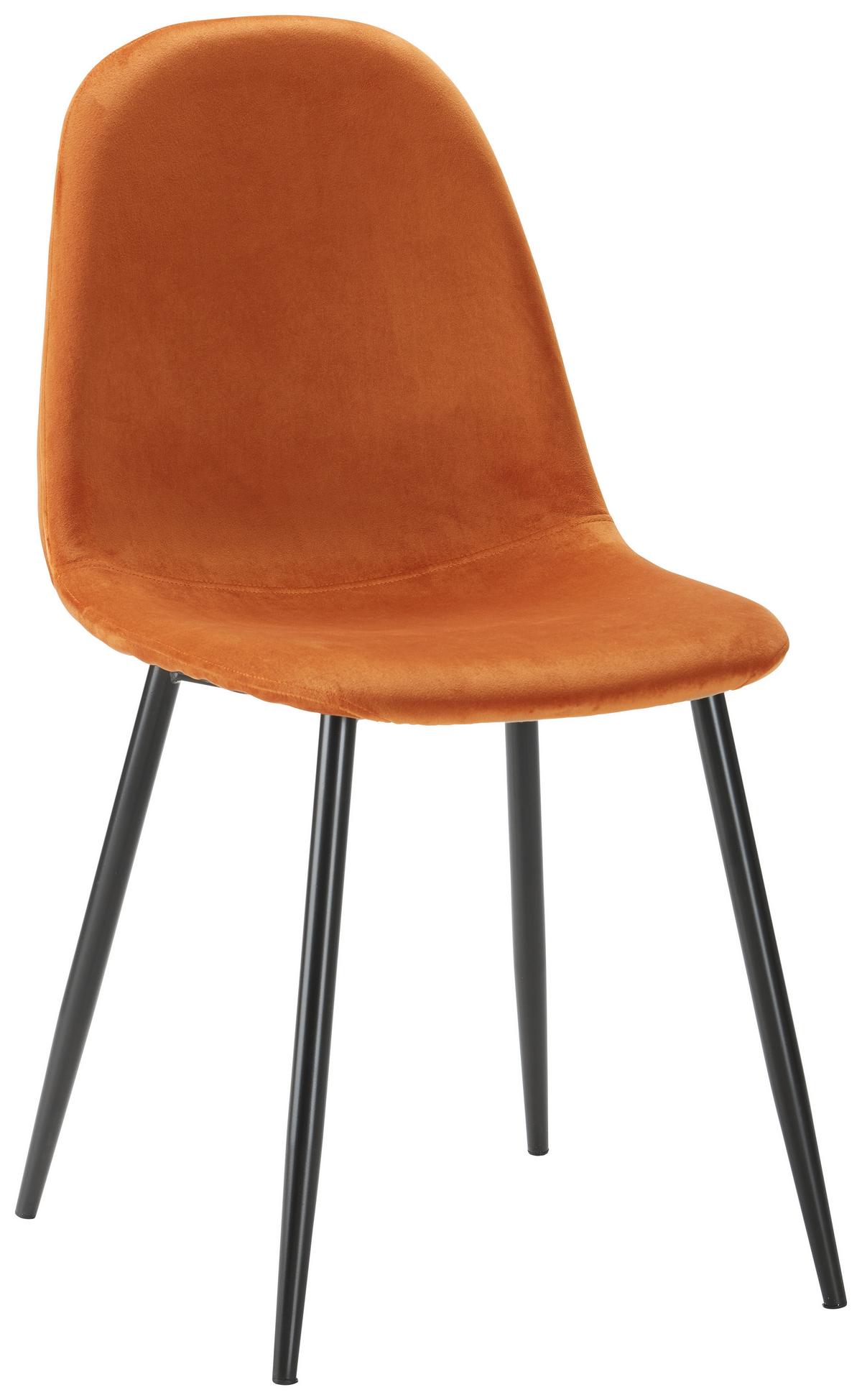 Stolička Lio - čierna/hrdzavá, Modern, kov/drevo (43/86/55cm) - Modern Living