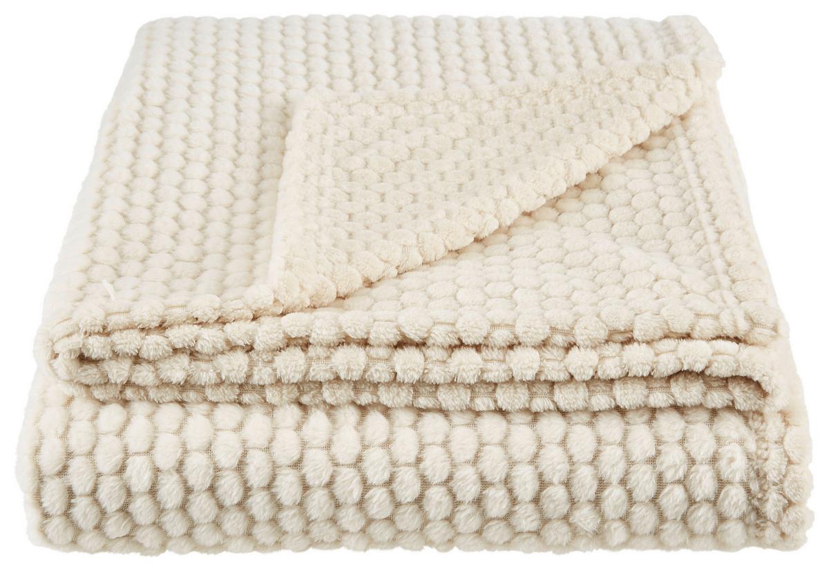 Kuscheldecke Belinda Beige 130x170 cm - Beige, ROMANTIK / LANDHAUS, Textil (130/170cm) - James Wood
