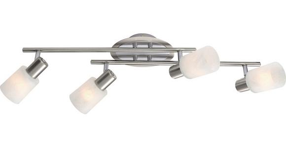 Strahler Elke 4-flammig Verstellbar L: 62 Cm - Chromfarben/Weiß, KONVENTIONELL, Glas/Metall (62cm) - James Wood