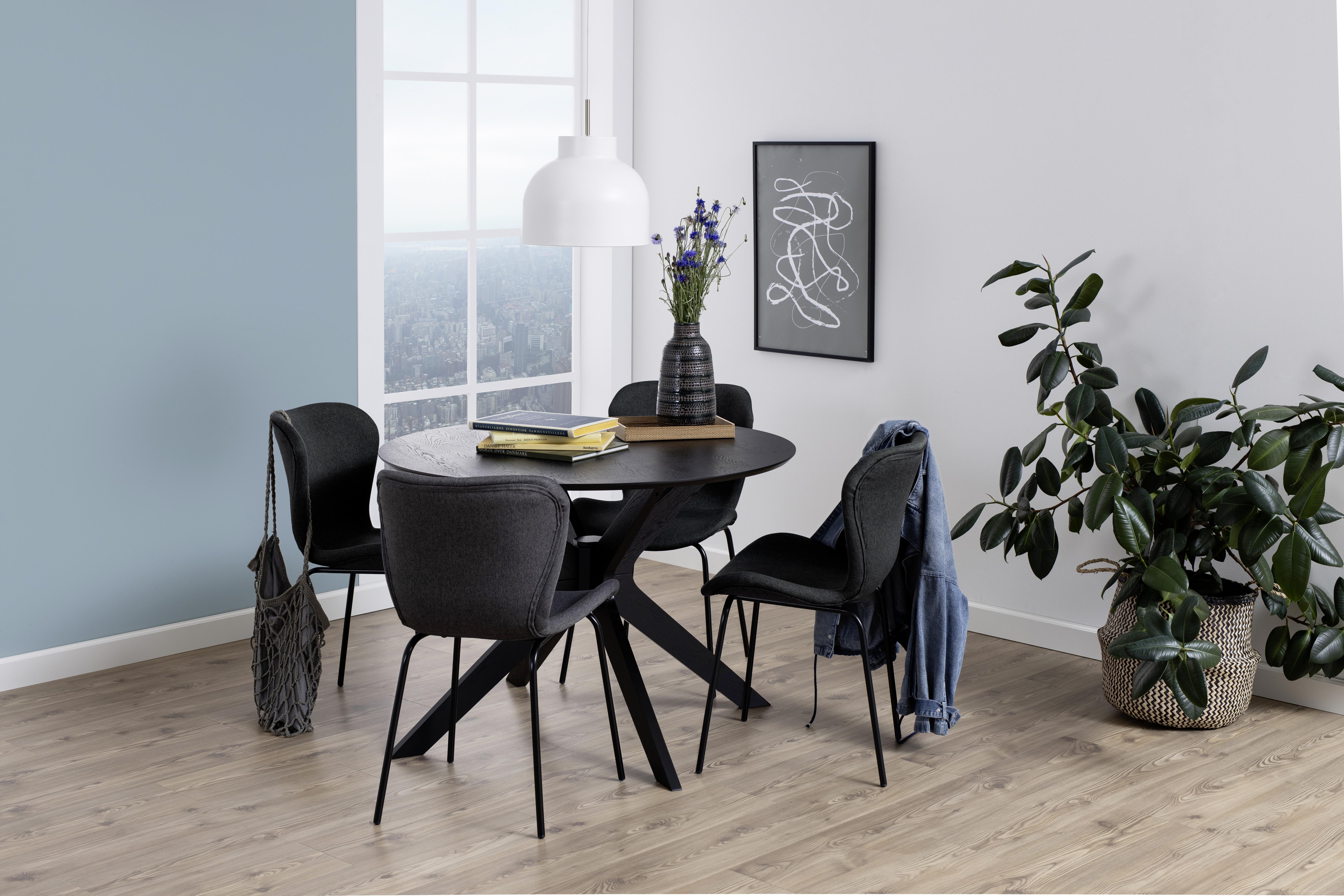 Jedálenský stôl DUNCAN čierna 100 cm - čierna, Trend, drevo (105/75cm) - Livetastic