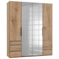 Drehtürenschrank Mit Laden B: 200 Cm Level, Eiche Dekor - Eichefarben, MODERN, Holzwerkstoff (200/236/58cm) - MID.YOU