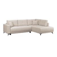 Ecksofa mit Schlaffunktion & Bettkasten Texas Hellbraun - Hellbraun/Schwarz, KONVENTIONELL, Holz (259/203cm)