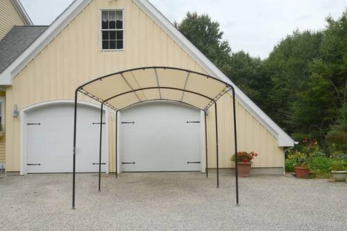 Carport Unterstand Sand Schwarz/beige, 270 Cm - Beige/Schwarz, Basics, Kunststoff/Metall (270/240/490cm)