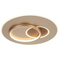 Led-deckenleuchte Lejla Ø 50 Cm - Chromfarben/Mokka, MODERN, Kunststoff/Metall (50/7cm) - Luca Bessoni